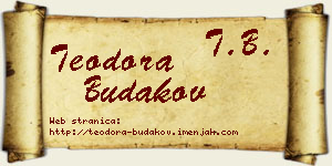 Teodora Budakov vizit kartica